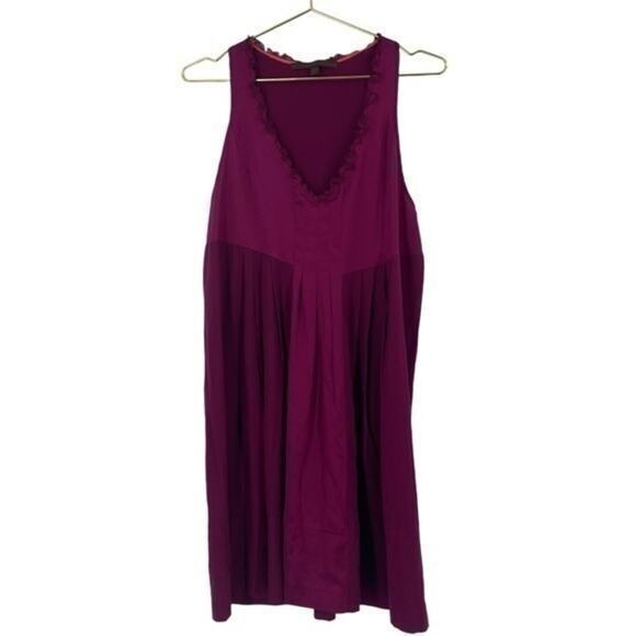 Anthropologie Dresses & Skirts - Anthropologie A Common Thread Dress Purple silk blend sleeveless A-line dress M